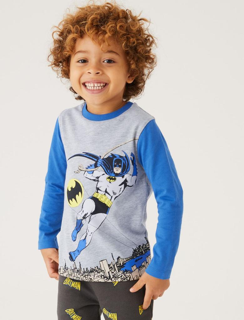 Erkek Çocuk Multi Renk Batman™ 2'li Uzun Kollu T-Shirt (2-7 Yaş)