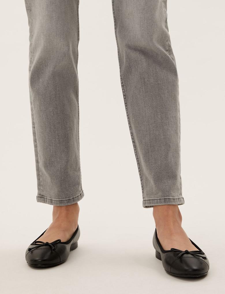 Kadın Gri Sienna Straight Leg Jean Pantolon