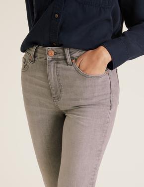 Kadın Gri Sienna Straight Leg Jean Pantolon
