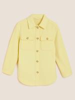 Kadın Sarı Relaxed Fit Gömlek Ceket