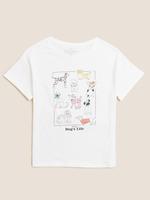 Kız Çocuk Beyaz Saf Pamuklu Kısa Kollu T-Shirt (6-16 Yaş)