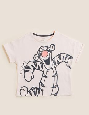 Kız Çocuk Krem Saf Pamuklu Winnie the Pooh & Friends™ T-Shirt