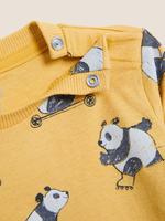 Bebek Sarı Saf Pamuklu Uzun Kollu T-Shirt (0-3 Yaş)