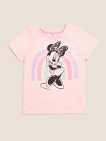 Kız Çocuk Pembe Saf Pamuklu Minnie Mouse™ T-Shirt (2-7 Yaş)