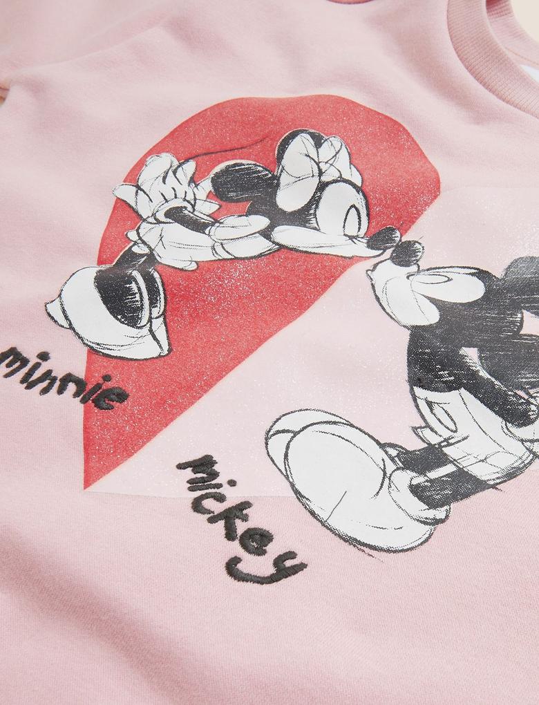 Kız Çocuk Pembe Minnie Mouse™ Uzun Kollu Elbise (2-7 Yaş)