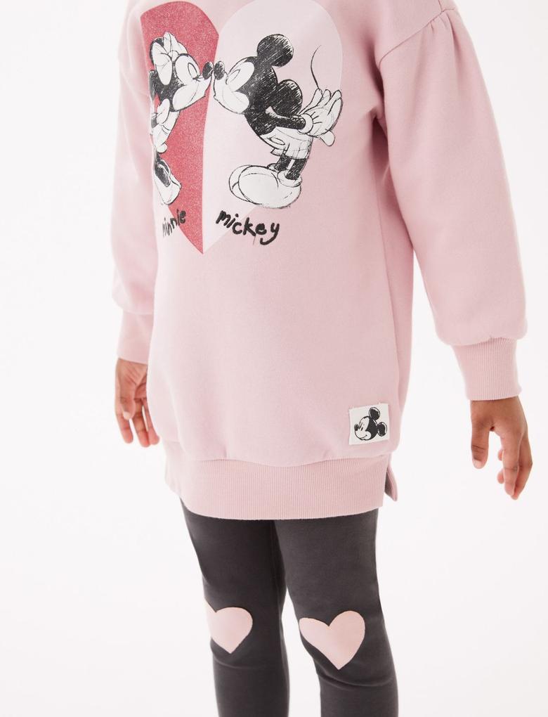 Kız Çocuk Pembe Minnie Mouse™ Uzun Kollu Elbise (2-7 Yaş)