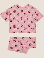 Çocuk Pembe Saf Pamuklu Minnie Mouse™ Pijama Takımı (2-7 Yaş)