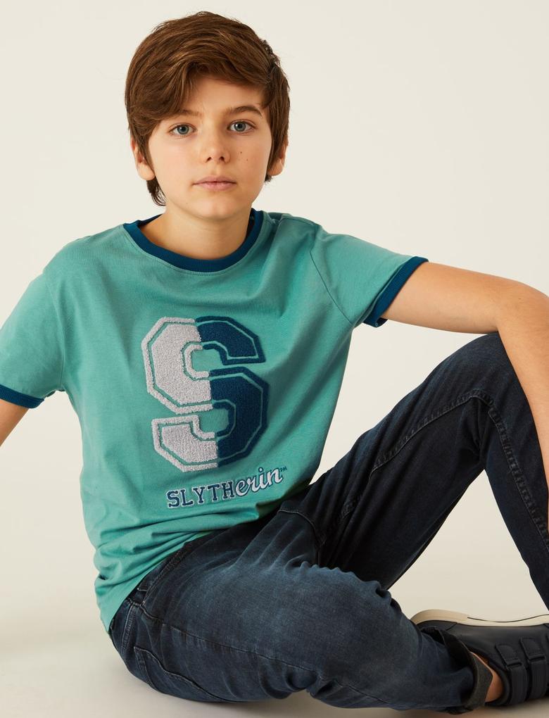 Erkek Çocuk Yeşil Saf Pamuklu Harry Potter™ T-Shirt (2-16 Yaş)