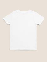 Erkek Çocuk Beyaz Saf Pamuklu Kısa Kollu T-Shirt (2-7 Yaş)