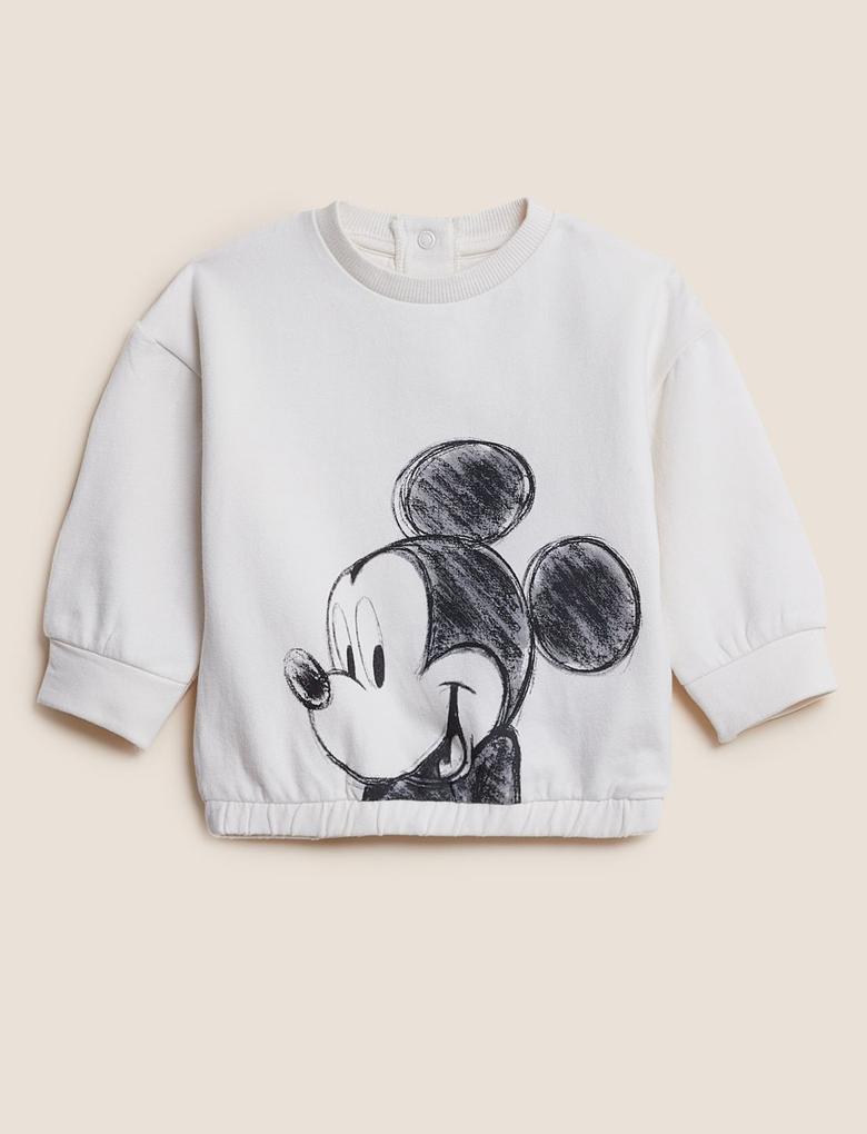 Bebek Krem Mickey Mouse™ Alt Üst Takım (0-3 Yaş)