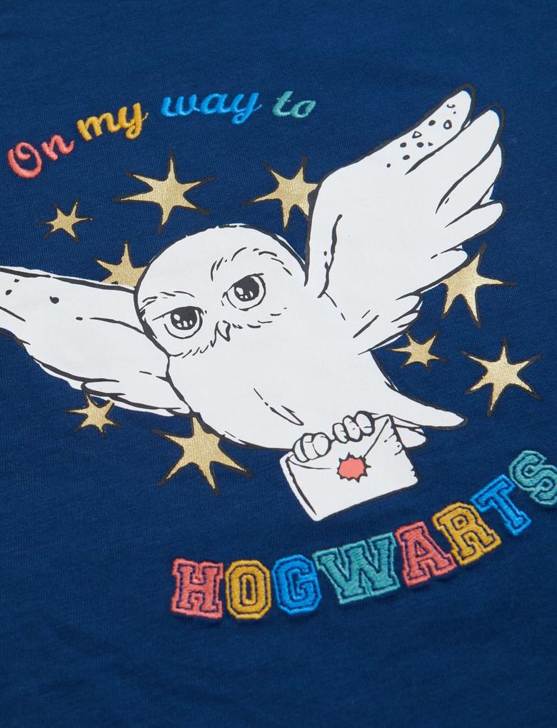 Çocuk Lacivert Saf Pamuklu Harry Potter™ Pijama Takımı (6-16 Yaş)