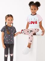 Kız Çocuk Multi Renk Saf Pamuklu 2'li Minnie Mouse™ T-Shirt (2-7 Yaş)