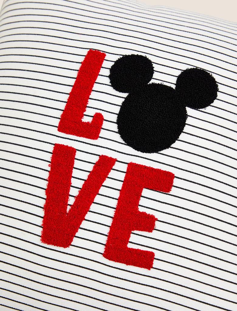 Ev Siyah Mickey Mouse™ Yumuşak Dokulu Yastık