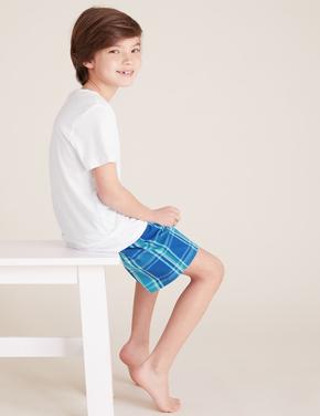 Çocuk Mavi Saf Pamuklu Slogan Detaylı Pijama Takımı (1-10 Yaş)