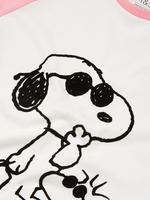 Çocuk Pembe Saf Pamuklu Snoopy™ Pijama Takımı (6-16 Yaş)