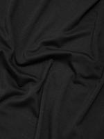 Kadın Siyah Yuvarlak Yaka Örme Midi Elbise