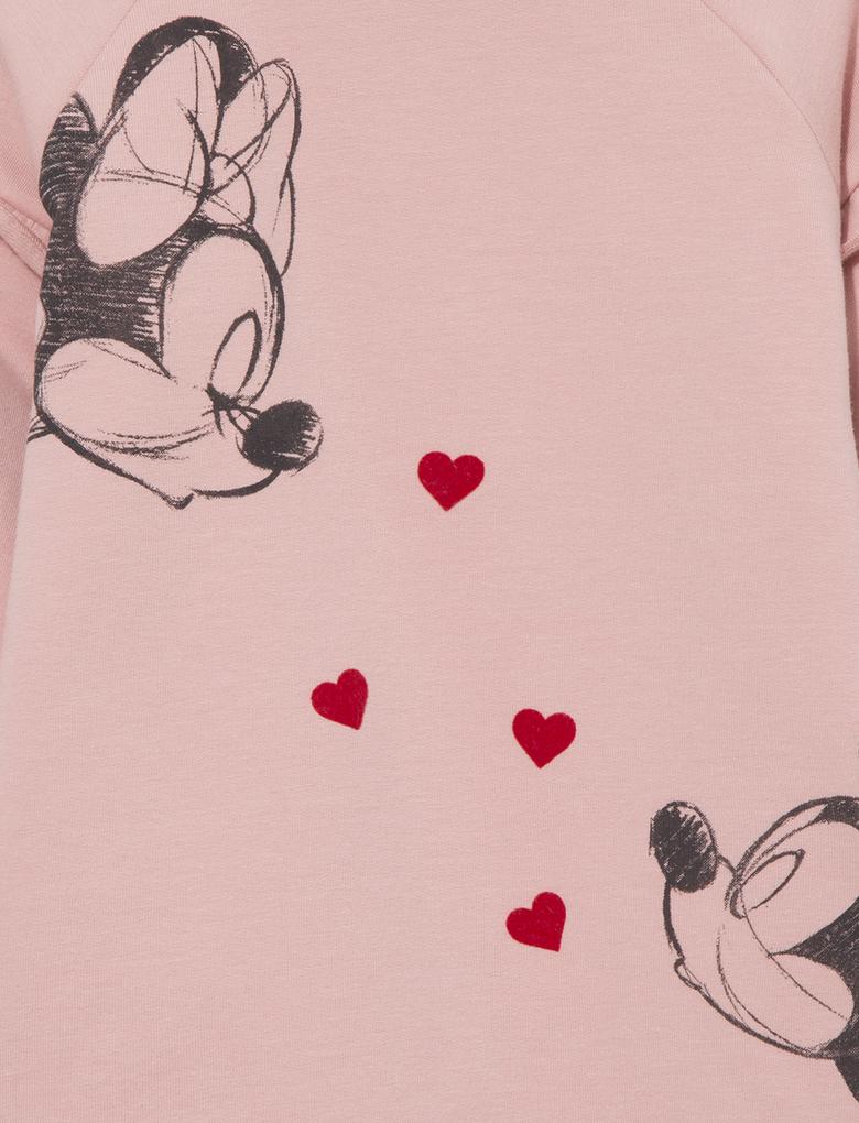  Pembe Mickey Mouse™ Uzun Kollu Elbise