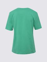 Kadın Yeşil Saf Pamuklu Kısa Kollu T-Shirt