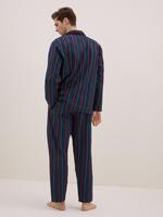 Erkek Multi Renk Saf Pamuklu Uzun Kollu Pijama Takımı