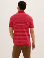 Erkek Kırmızı Saf Pamuklu Polo Yaka T-Shirt