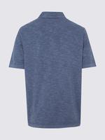 Erkek Mavi Saf Pamuklu Kısa Kollu Polo Yaka T-Shirt
