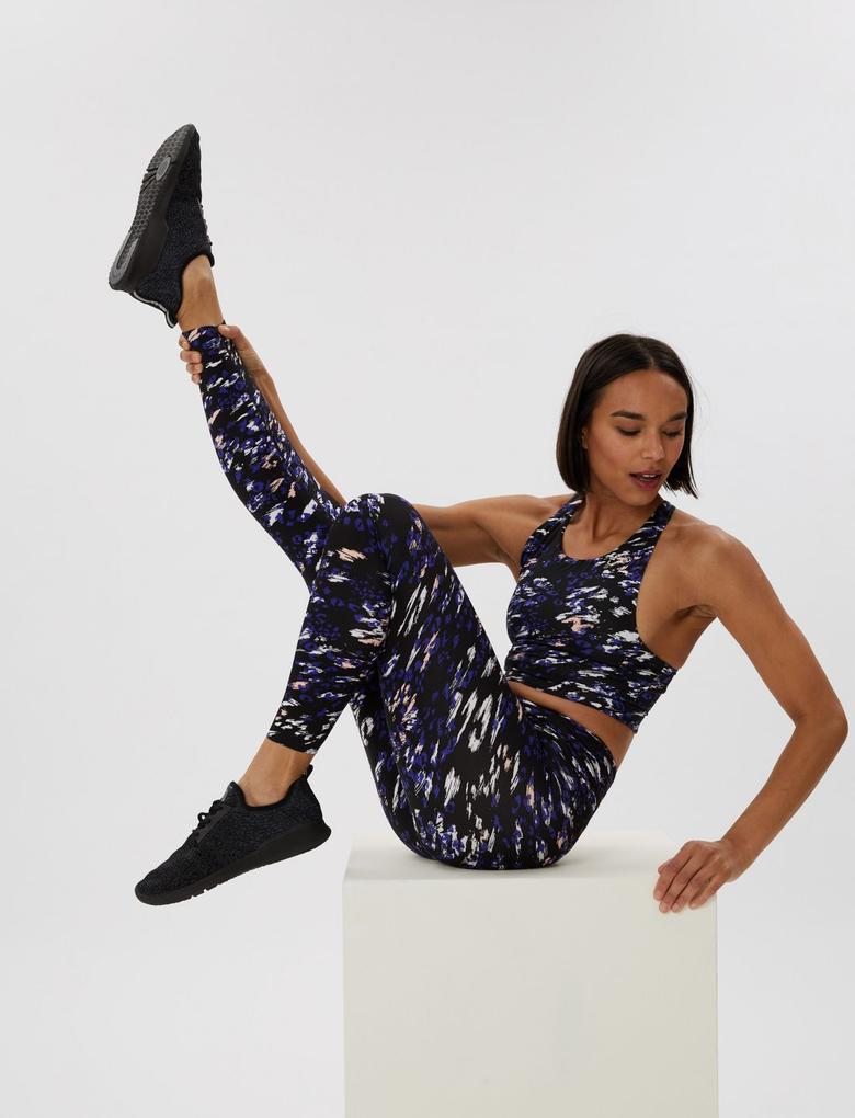 Kadın Mavi Go Balance Yüksek Belli Yoga Taytı