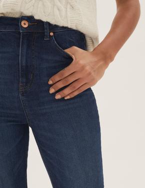 Kadın Lacivert Straight Leg Supersoft Jean Pantolon