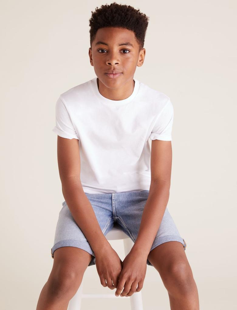 Erkek Çocuk Multi Renk Saf Pamuklu 2'li T-Shirt & Gömlek Takımı (6-16 Yaş)