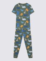Çocuk Multi Renk Grafik Desenli Kısa Kollu Pijama Takımı
