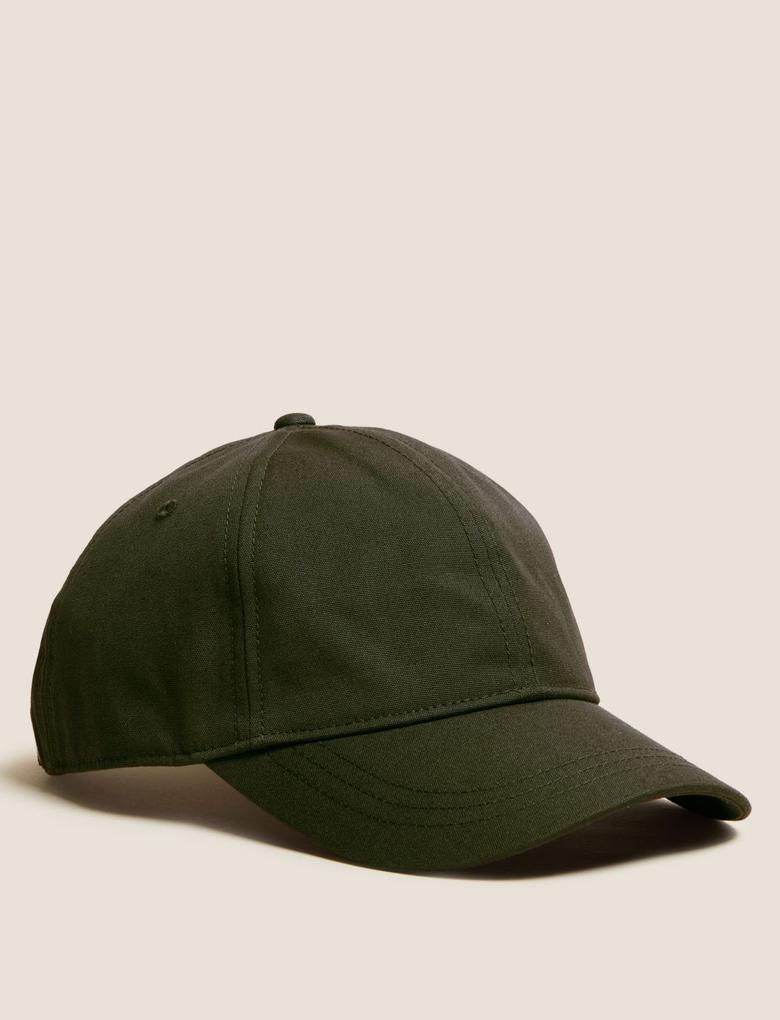 Erkek Yeşil Saf Pamuklu Sun Smart Şapka