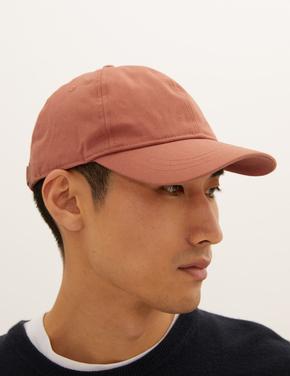Erkek Kırmızı Saf Pamuklu Sun Smart Şapka