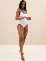 Kadın Beyaz 2'li İnce Askılı Bodysuit Seti