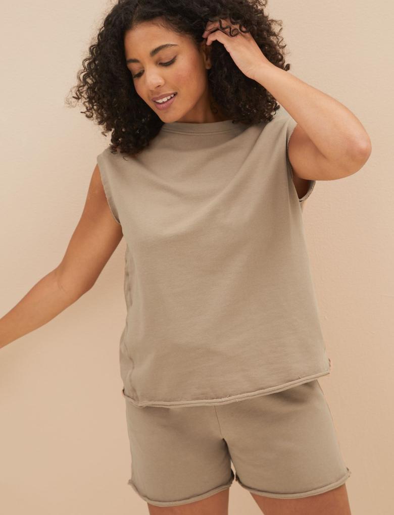 Kadın Kahverengi Saf Pamuklu Cool Comfort™ Pijama Takımı