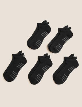 Erkek Siyah 5'li Freshfeet™ Spor Çorabı Seti