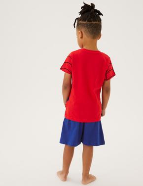 Çocuk Kırmızı Saf Pamuklu Spider-Man™ Pijama Takımı (2-8 Yaş)