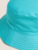  Mavi Saf Pamuklu Sun Smart Şapka (0-13 Yaş)