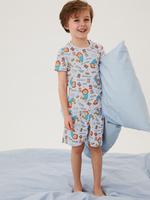 Çocuk Gri Paddington™ Kısa Kollu Pijama Takımı (1-7 Yaş)