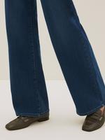 Kadın Mavi Yüksek Bel Wide Leg Jean Pantolon