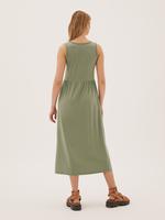 Kadın Yeşil Regular Fit Midi Elbise