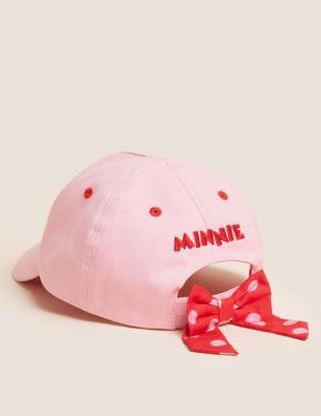  Pembe Saf Pamuklu Minnie Mouse™ Şapka (1-6 Yaş)
