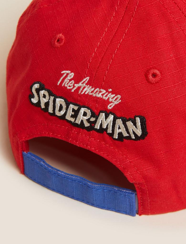  Kırmızı Saf Pamuklu Spider-Man™ Şapka (1-6 Yaş)