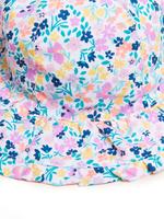 Multi Renk Saf Pamuklu Çiçek Desenli Şapka (0-6 Yaş)