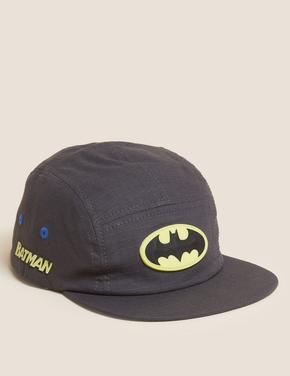  Gri Saf Pamuklu Batman™ Şapka (1-6 Yaş)