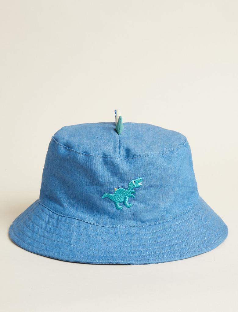  Mavi 3D Detaylı Şapka