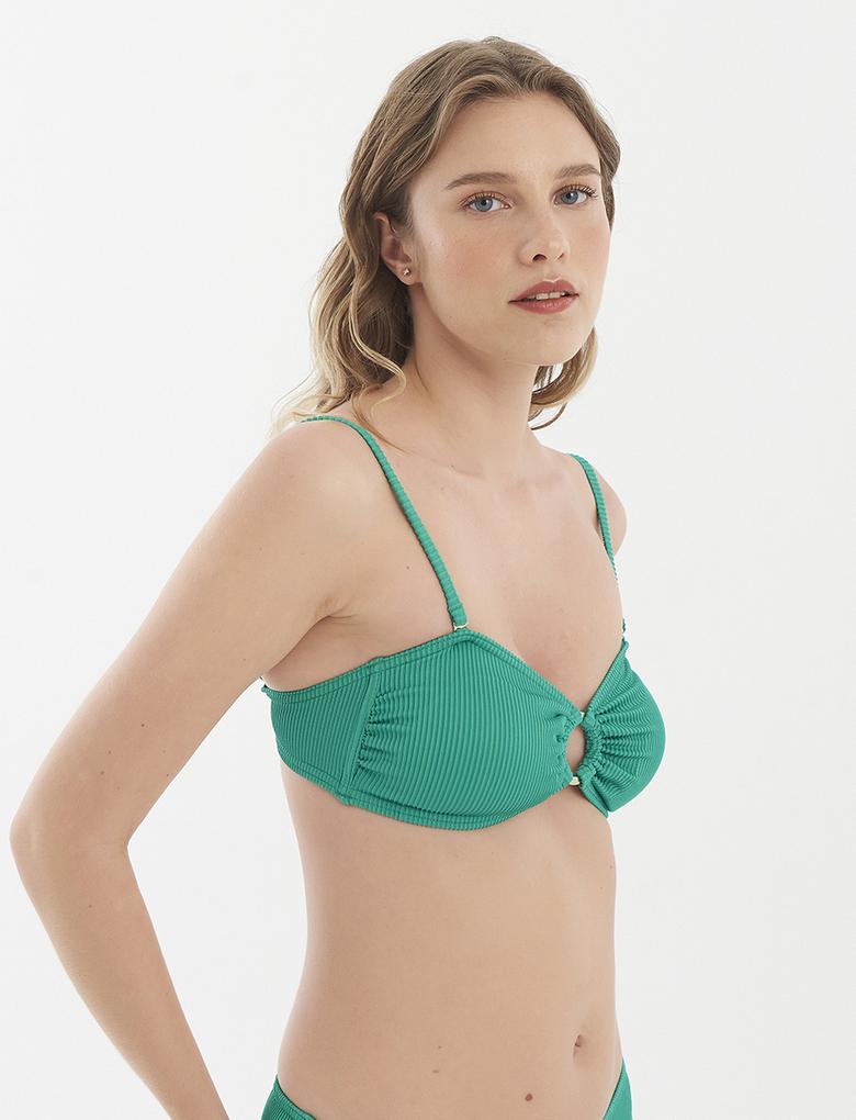 Kadın Yeşil Halka Detaylı Bikini Üstü