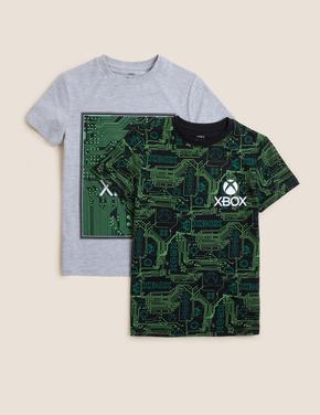 Erkek Çocuk Multi Renk 2'li Xbox™ Kısa Kollu T-Shirt (6-16 Yaş)