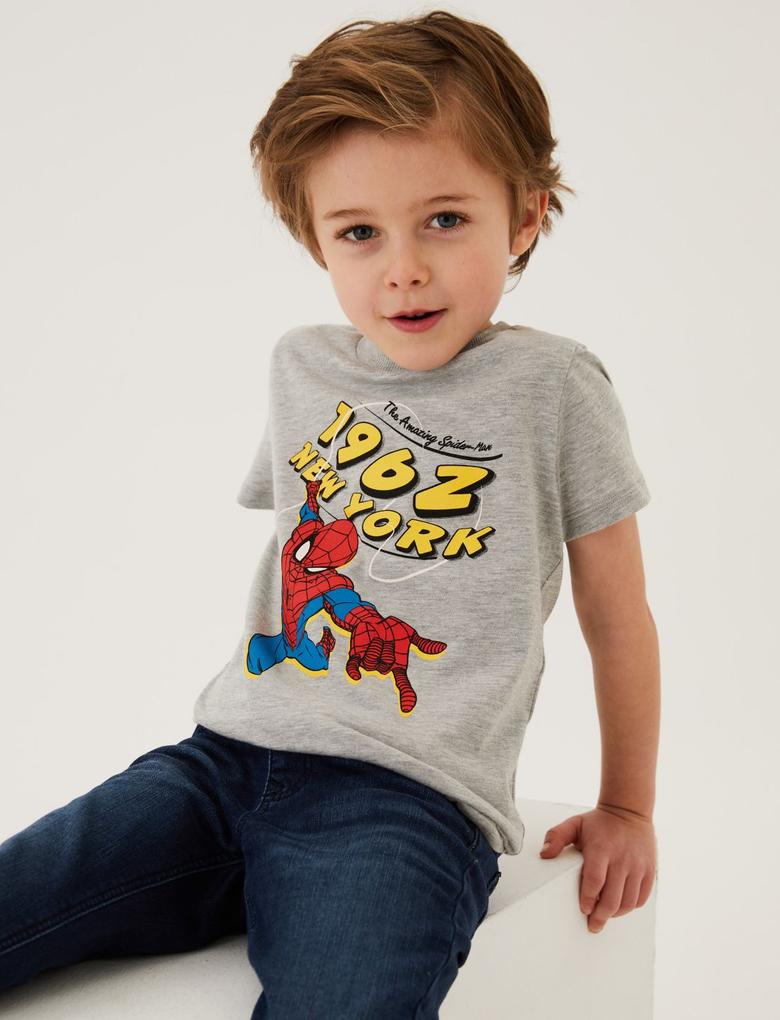 Erkek Çocuk Multi Renk 2'li Spider-Man™ Kısa Kollu T-Shirt (2-7 Yaş)
