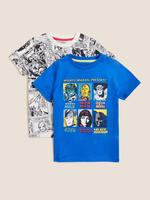Erkek Çocuk Multi Renk Saf Pamuklu 2'li Marvel™ Kısa Kollu T-Shirt (2-7 Yaş)