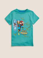 Erkek Çocuk Yeşil Saf Pamuklu Thor™ T-Shirt (2-7 Yaş)
