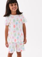 Çocuk Krem Saf Pamuklu 2'li Pijama Takımı (1-7 Yaş)